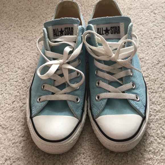 Converse Shoes - EUC Tiffany Blue Converse All Star Low Tops